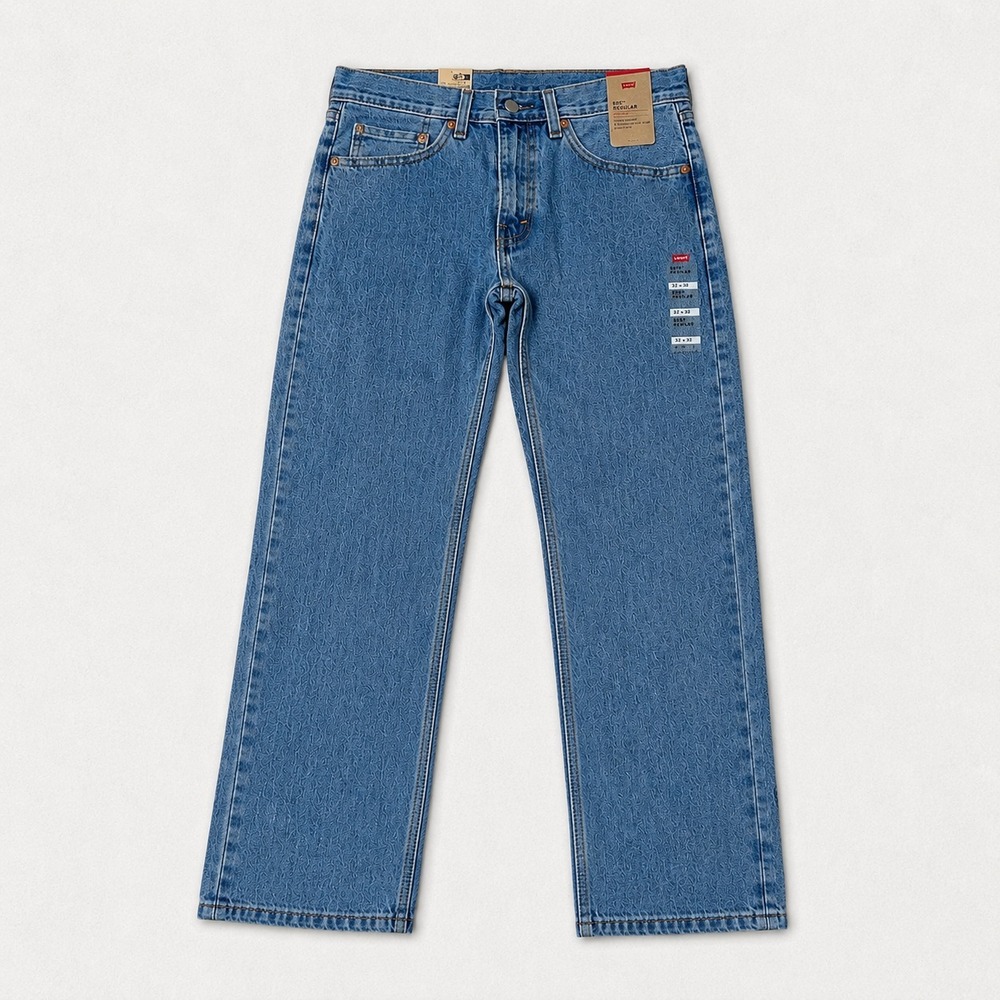 Levi's 505 Regular Men's Jeans 32x32 Light Wash Straight Leg Denim Pants - Picture 1 of 7